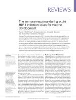 The immune response during acute HIV-1 infection: clues for vaccine development