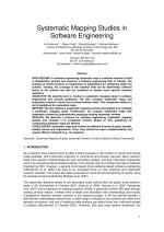 Systematic Mapping Studies in Software Engineering