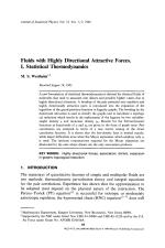 Fluids with Highly Directional Attractive Forces. I. Statistical Thermodynamics