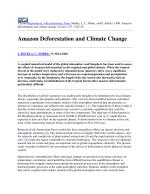 Amazon Deforestation and Climate Change