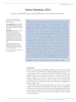 Cancer Statistics, 2021