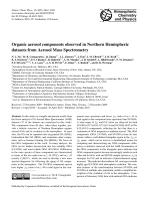 Organic aerosol components observed in Northern Hemispheric datasets from Aerosol Mass Spectrometry