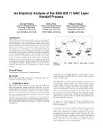 An Empirical Analysis of the IEEE 802.11 MAC Layer Handoff Process