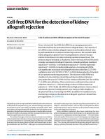 Cell-free DNA for the detection of kidney allograft rejection