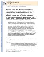 Mannheim Carotid Intima-Media Thickness and Plaque Consensus (2004–2006–2011): An Update on Behalf of the Advisory Board of the 3rd and 4th Watching the Risk Symposium 13th and 15th European Stroke Conferences, Mannheim, Germany, 2004, and Brussels, Belgium, 2006