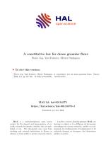 A constitutive law for dense granular flows