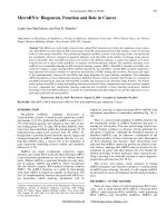 MicroRNA: Biogenesis, Function and Role in Cancer