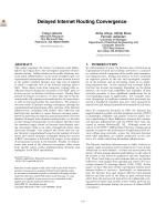 Delayed Internet Routing Convergence