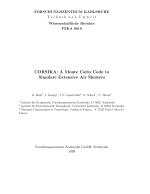 CORSIKA: A Monte Carlo Code to Simulate Extensive Air Showers