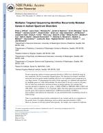 Multiplex Targeted Sequencing Identifies Recurrently Mutated Genes in Autism Spectrum Disorders