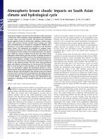 Atmospheric brown clouds: Impacts on South Asian climate and hydrological cycle