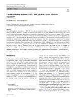The relationship between SGLT2 and systemic blood pressure regulation