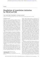 Regulation of translation initiation by FRAP/mTOR