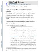A method and server for predicting damaging missense mutations