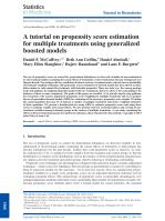 A tutorial on propensity score estimation for multiple treatments using generalized boosted models