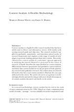 Content Analysis: A Flexible Methodology
