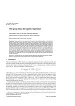 The group lasso for logistic regression