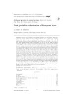 Post-glacial re-colonization of European biota