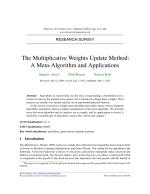 The Multiplicative Weights Update Method: A Meta-Algorithm and Applications
