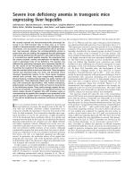 Severe iron deficiency anemia in transgenic mice expressing liver hepcidin