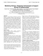 Mediating Intimacy: Designing Technologies to Support Strong-Tie Relationships
