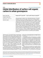 Global distribution of surface soil organic carbon in urban greenspaces