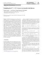 Explaining the B+ → K+ν̅̅ excess via a massless dark photon