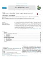 Applications of nanoparticle systems in drug delivery technology
