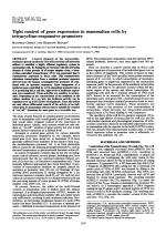 Tight control of gene expression in mammalian cells by tetracycline-responsive promoters