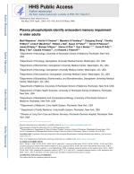 Plasma phospholipids identify antecedent memory impairment in older adults