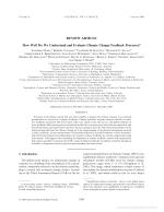 How Well Do We Understand and Evaluate Climate Change Feedback Processes?