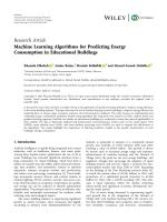 Machine Learning Algorithms for Predicting Energy Consumption in Educational Buildings