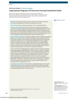 Inappropriate Diagnosis of Pneumonia Among Hospitalized Adults
