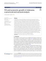 FDI and economic growth in Indonesia: a provincial and sectoral analysis