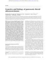 Genetics and biology of pancreatic ductal adenocarcinoma