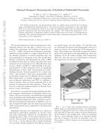Thermal Transport Measurements of Individual Multiwalled Nanotubes