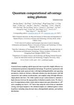 Quantum computational advantage using photons