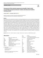 Assessment of the uniaxial compressive strength of intact rocks: an extended comparison between machine and advanced machine learning models