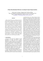 Fisher Discrimination Dictionary Learning for Sparse Representation