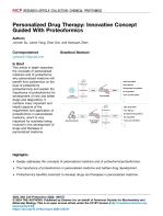 Personalized Drug Therapy: Innovative Concept Guided With Proteoformics