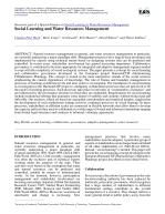 Social Learning and Water Resources Management