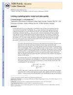 Linking crystallographic model and data quality