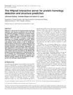 The HHpred interactive server for protein homology detection and structure prediction