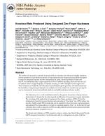 Knockout Rats Produced Using Designed Zinc Finger Nucleases