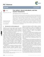 Free radicals, natural antioxidants, and their reaction mechanisms
