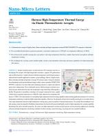Harness High-Temperature Thermal Energy via Elastic Thermoelectric Aerogels