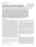 Self-assembly of highly efficient, broadband plasmonic absorbers for solar steam generation