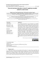 Network intrusion detection system by applying ensemble model for smart home