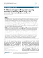 A data-driven approach to preprocessing Illumina 450K methylation array data