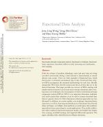 Functional Data Analysis